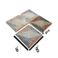 Reclaimed French Geometric Encaustic Concrete Tile (FL8566)
