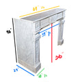 Antique French White Carrara Marble Mantel (M-EVLC)