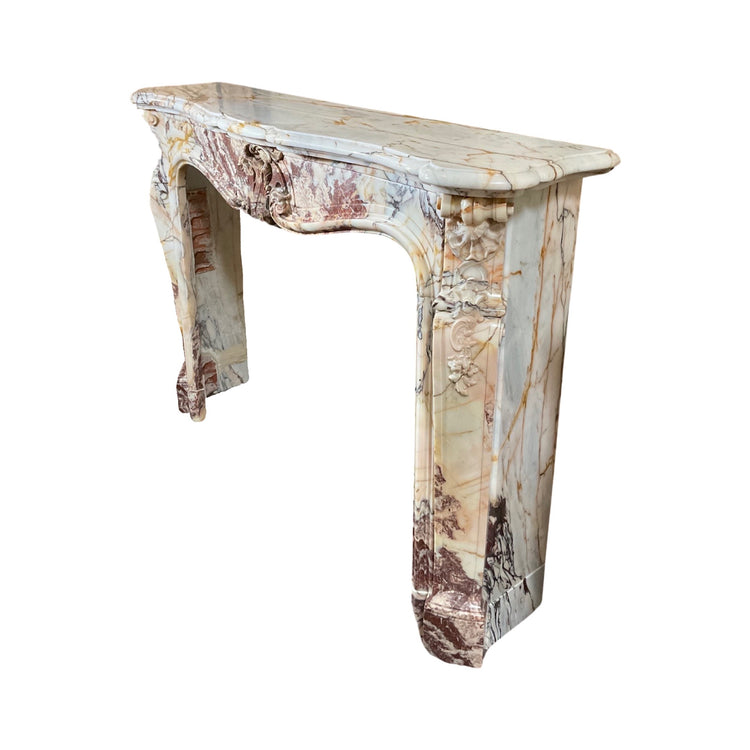 French Alpha Escalettes Marble Mantel