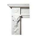 Antique Italian White Carrara Marble Mantel (M-AQBD)