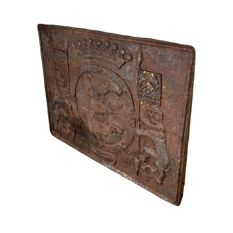 Antique French Iron Fireback (FA-GRAT)