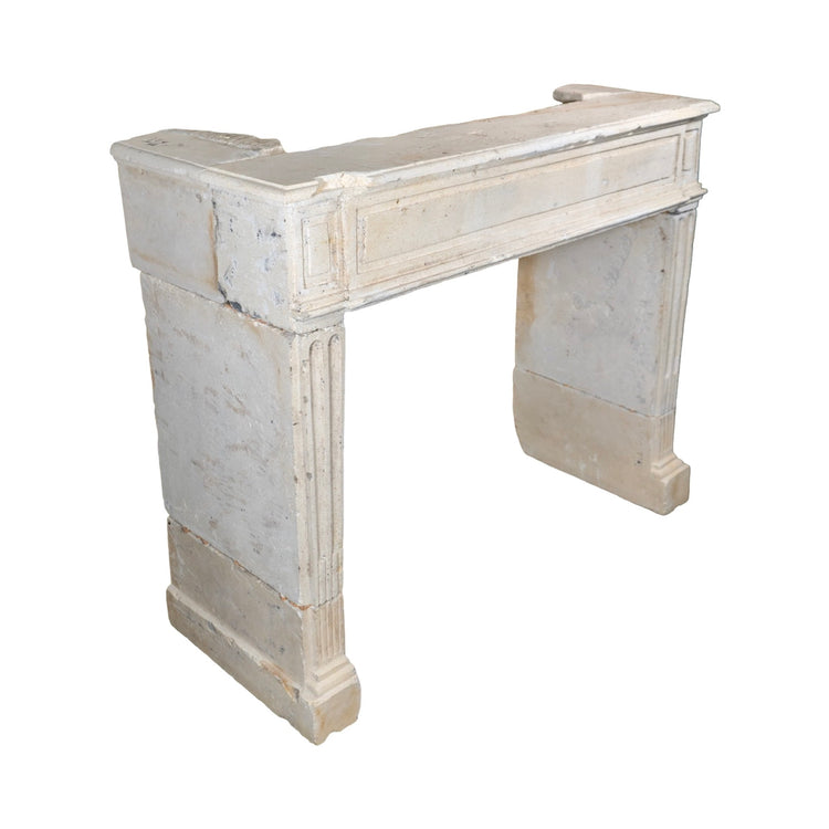Antique French Limestone Mantel (M-DGZX)