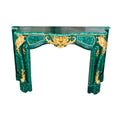 Antique French Malachite Crystal Marble Mantel (MCH1078)