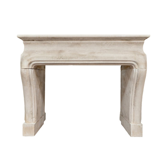Antique French Limestone Mantel (M-EYZV)