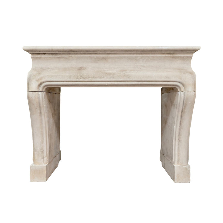 Antique French Limestone Mantel (M-EYZV)