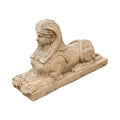 Pair of Antique French Limestone Recumbent Sphinxes (GE-HDLW)