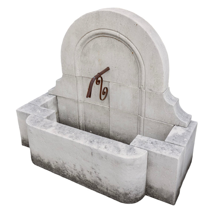 Contemporary French Limestone Wall Fountain