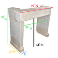 Antique French Limestone Mantel (M-DGZX)