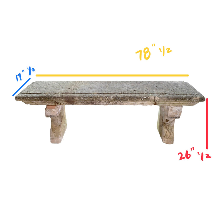 Antique French Limestone Bench (GE-REPM)