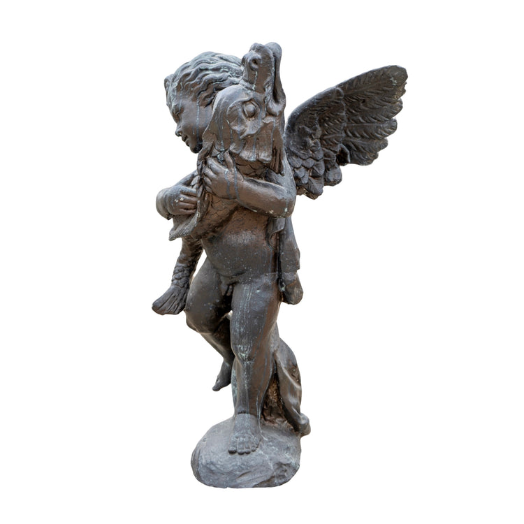 Antique French Bronze Cherub Sculpture