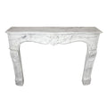 Antique French White Carrara Marble Mantel (M-TZBJ)