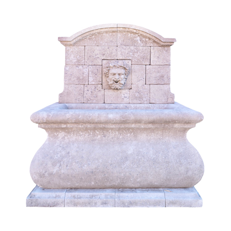 Contemporary French Limestone Bacchus Wall Fountain (FO197)