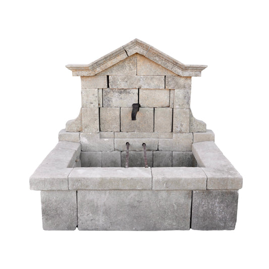 Antique French Limestone Wall Fountain