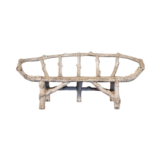 French Faux Bois Bench (GE-REHS)