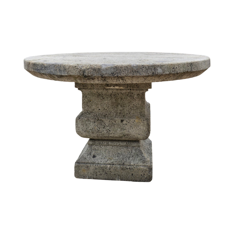 Contemporary French Limestone Table with Base (TA-BKEL)