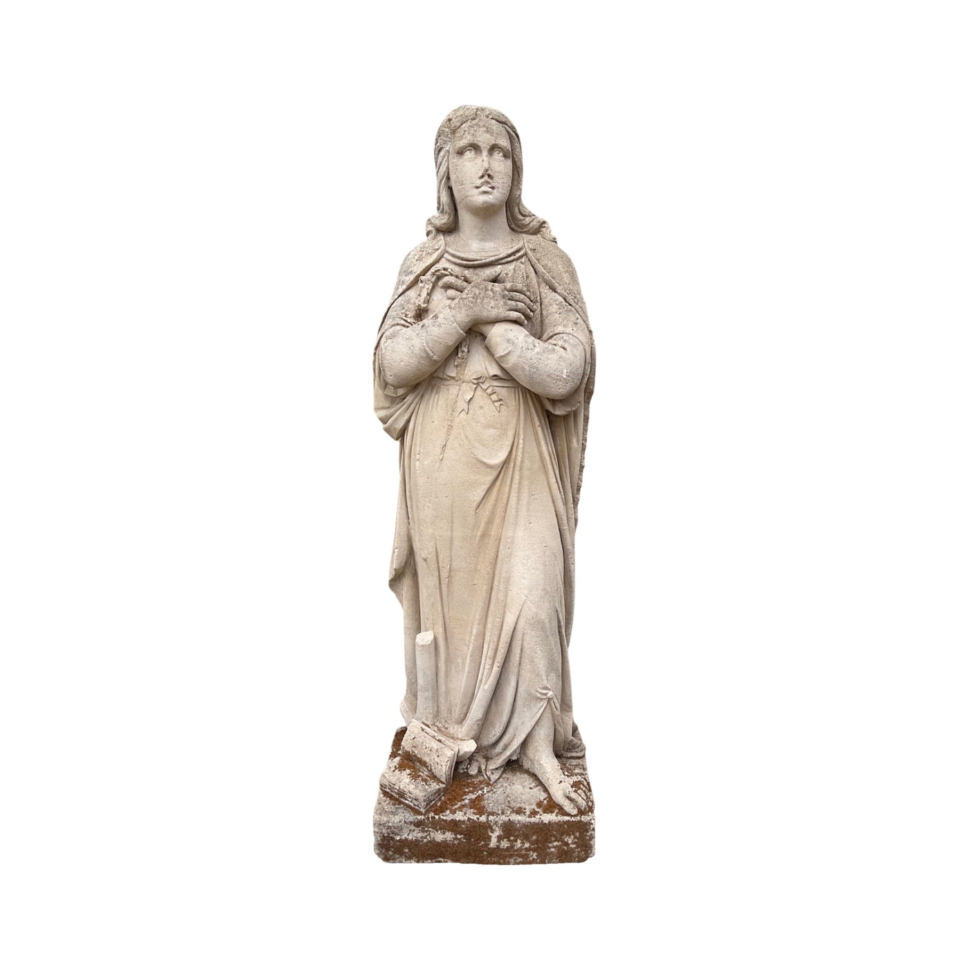 French Limestone Saint Sculpture (GE-ULZE)