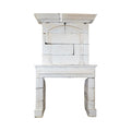 Antique French Limestone Fireplace (ALCH619)