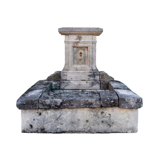 Antique French Limestone Wall Fountain