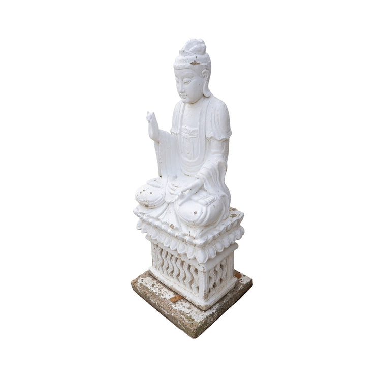 Antique French Limestone Composite Guanyin Sculpture (GE-SCGP)