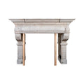 Antique French Limestone Mantel (M-FQCW)