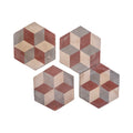 Reclaimed French Encaustic Hexagonal Geometric Concrete Tile (ET-FL8333)