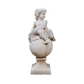 Contemporary French Limestone Putti Sculpture (GE-ZEAV)