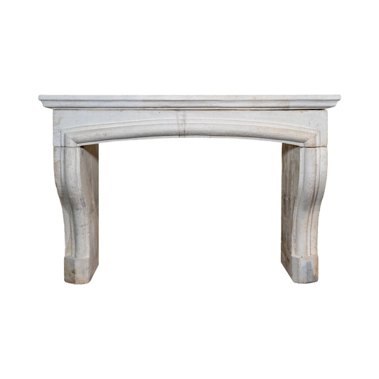 Antique French Limestone Mantel (M-UMGT)