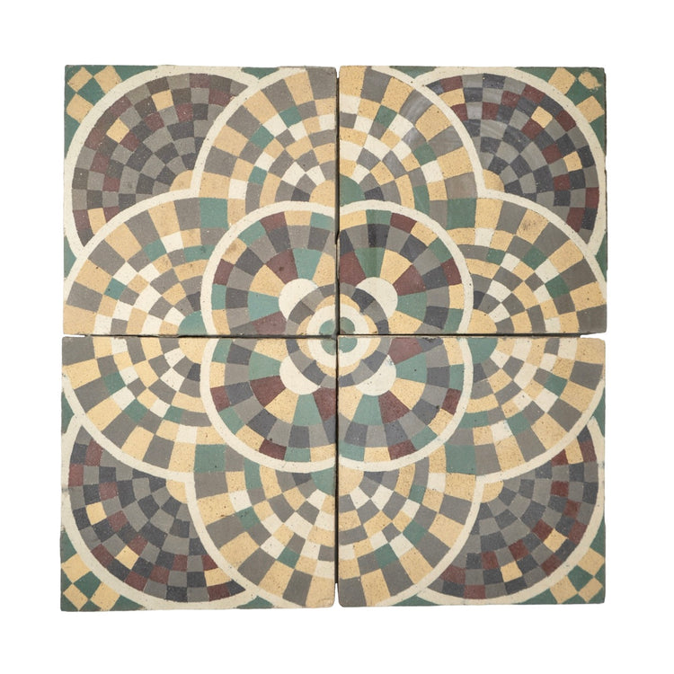 Reclaimed French Encaustic Concrete Tile