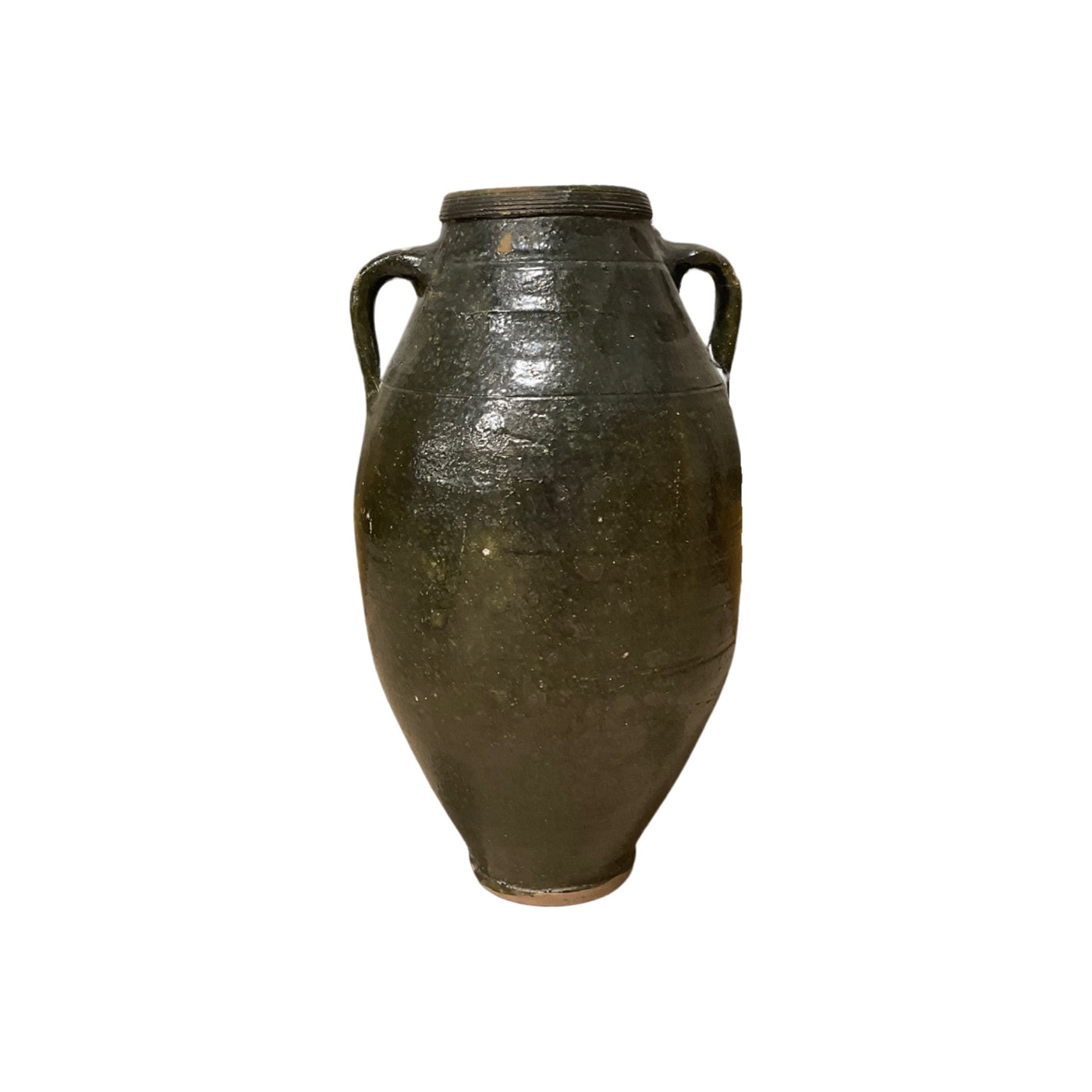 Greek Terracotta Glazed Vessel (V-PTAW)