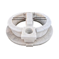 Contemporary French Limestone Central Fountain with Floral Basins (FO132)