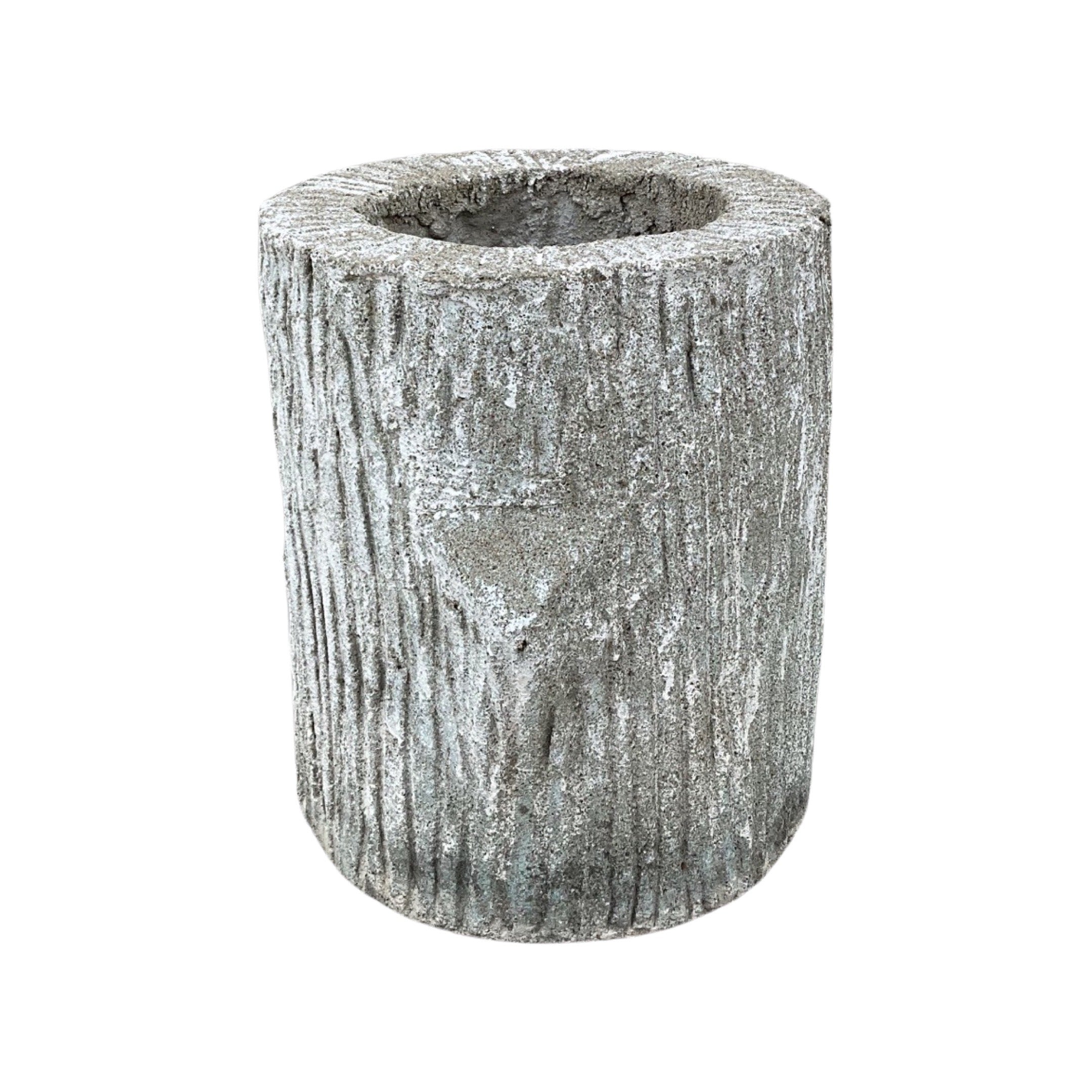 Pair of French Faux Bois Composite Planters (V-ZECJ)