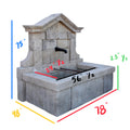 Antique French Limestone Wall Fountain (F-NWHM)