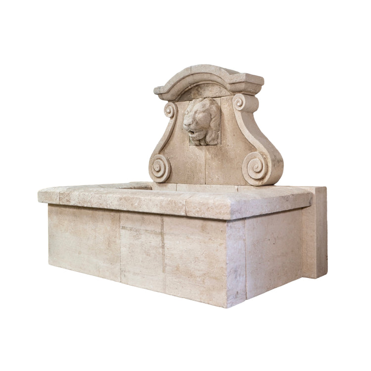 Contemporary French Limestone Wall Fountain