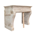 Antique French Limestone Mantel (M-EYZV)