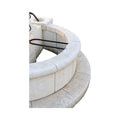 Contemporary French Limestone Central Fountain with Floral Basins (FO132)