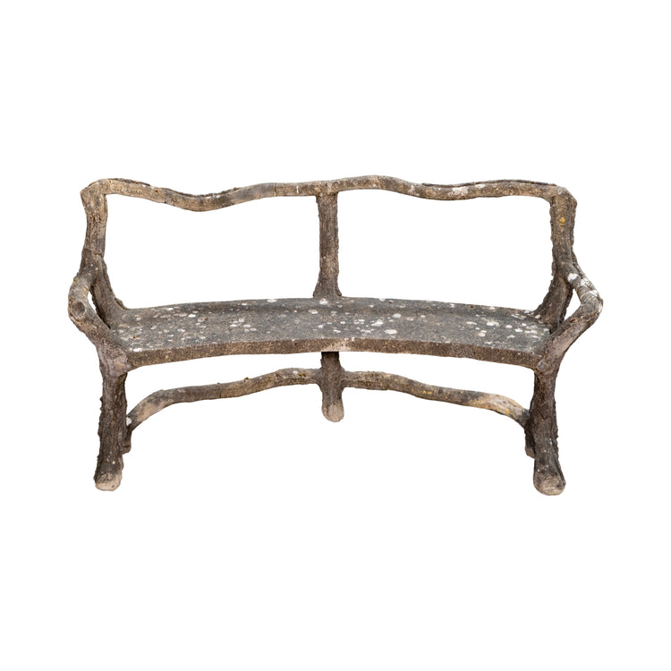 Antique French Faux Bois Bench (GE-WFCK)