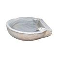Antique French White Carrara Marble Semi Circular Sink (S-XMPQ)