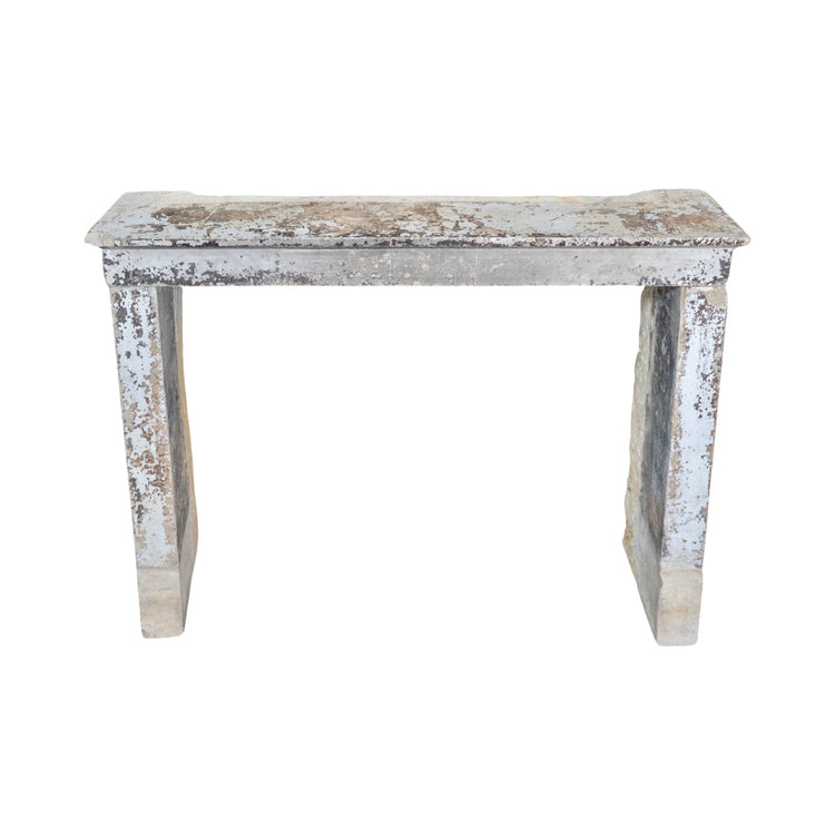 Antique French Limestone Mantel