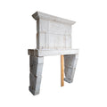 Antique French Limestone Fireplace (M-RIUG)
