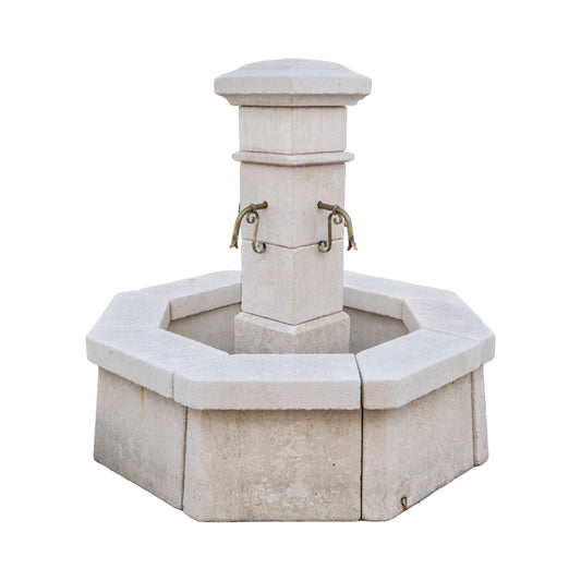 Contemporary French Limestone Central Fountain (F-LMDA)