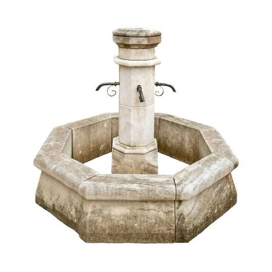 Contemporary French Limestone Central Fountain (La-Voisine-FO115-B)