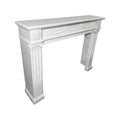Antique French White Carrara Marble Mantel (M-BXYD)