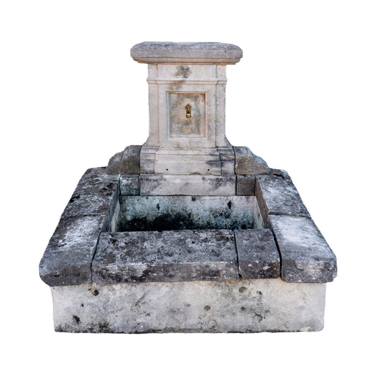 Antique French Limestone Wall Fountain