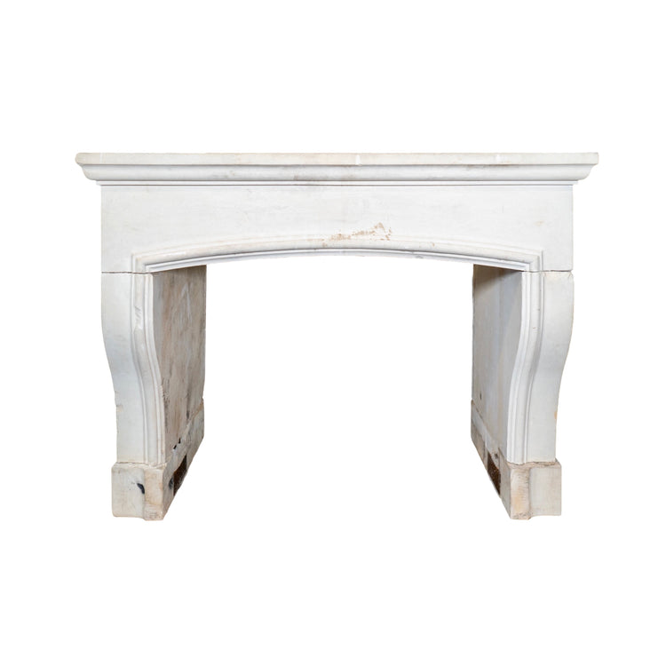 Antique French Limestone Mantel