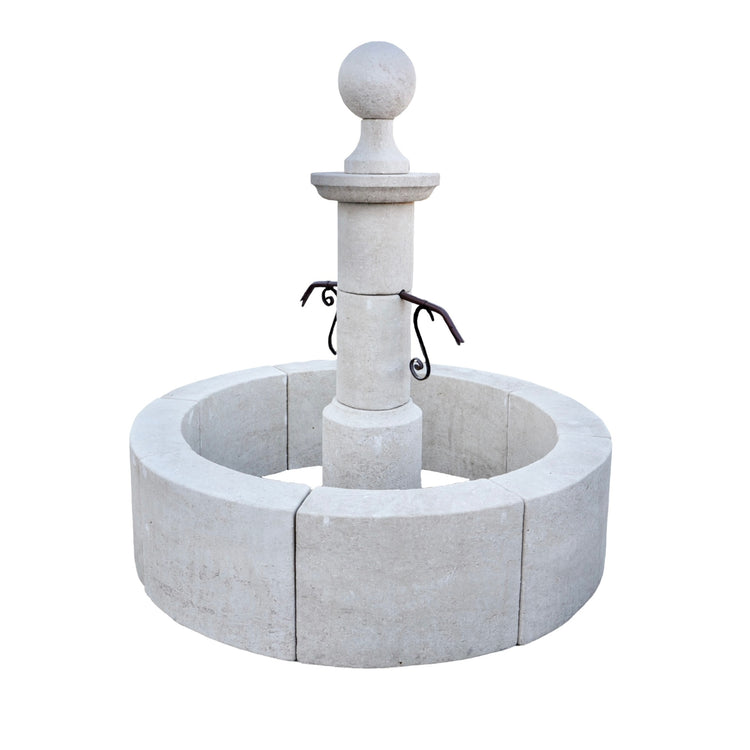 Contemporary French Limestone Central Fountain