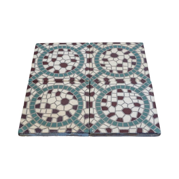 Reclaimed French Encaustic Concrete Square Tile (ET-WRLD)