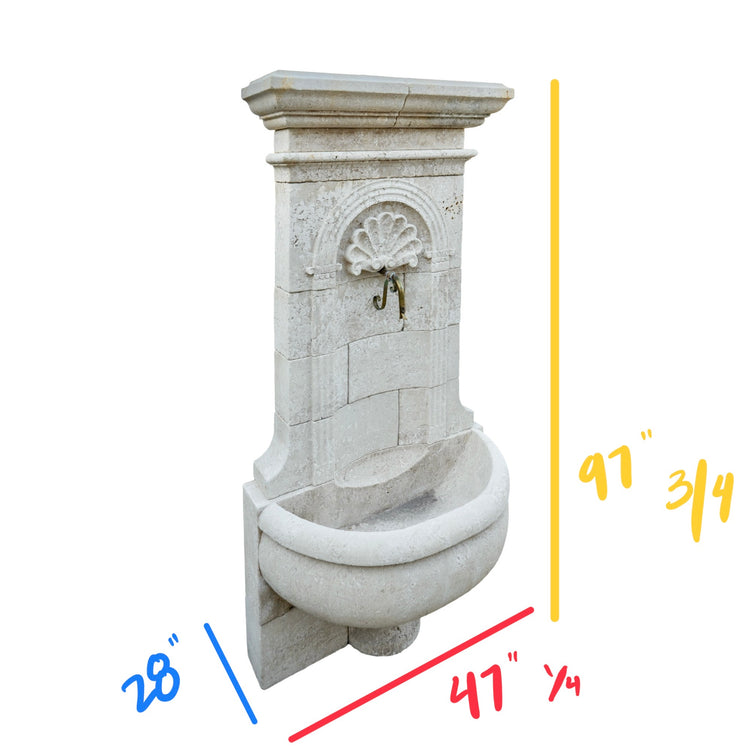 Contemporary French Limestone Wall Fountain (FO21)