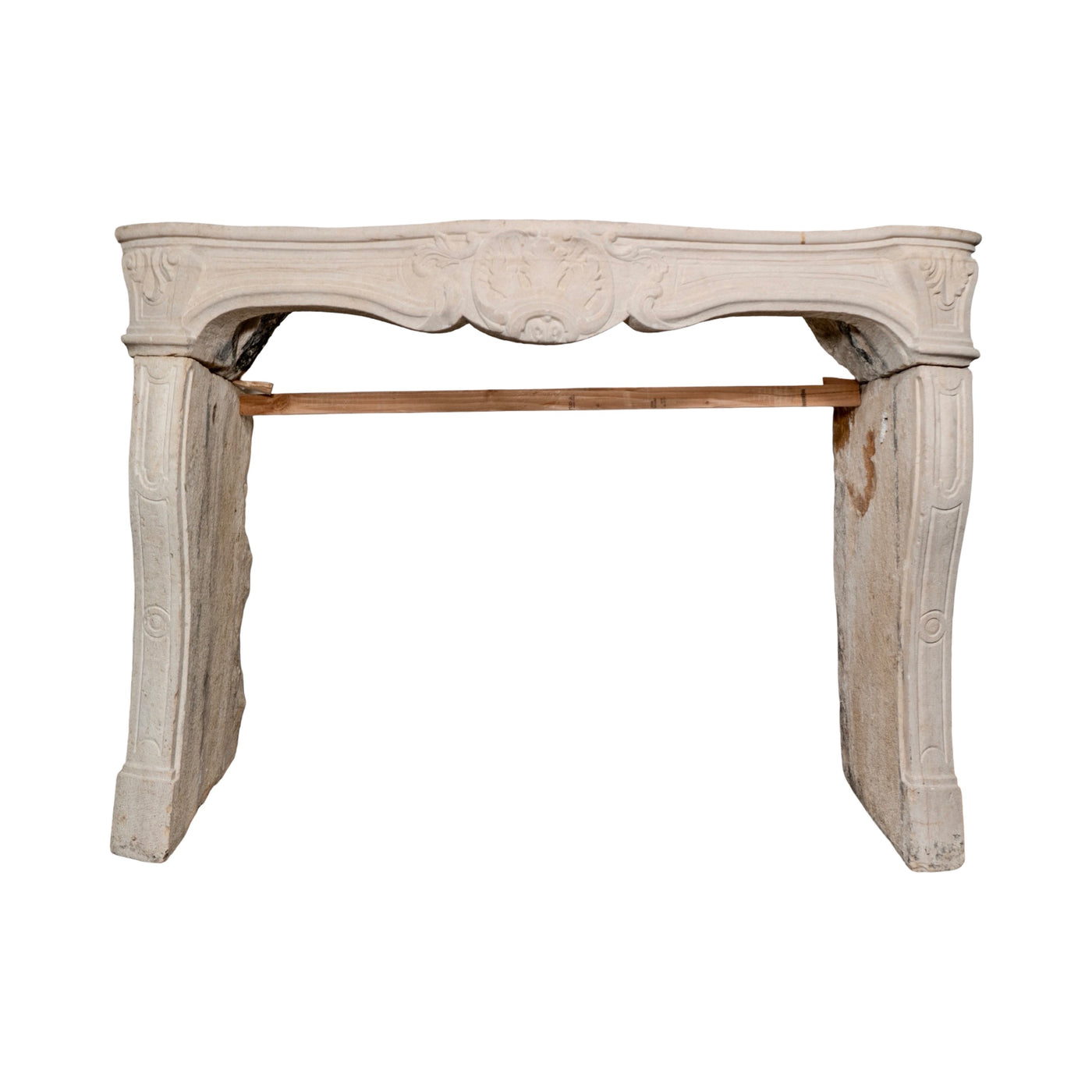 Antique French Limestone Mantel (M-LZJS)