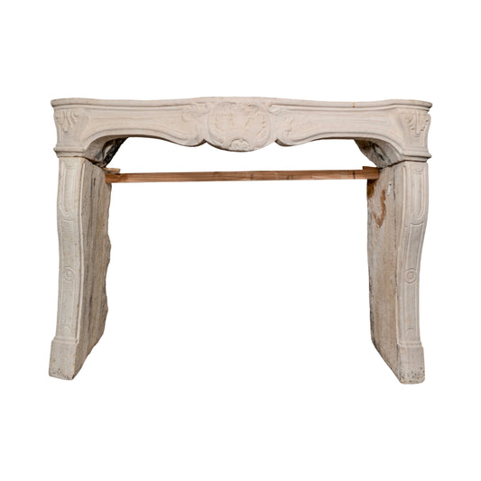 Antique French Limestone Mantel (M-LZJS)