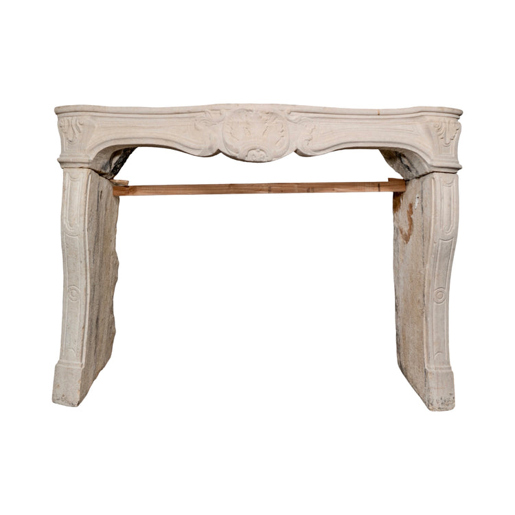 Antique French Limestone Mantel (M-LZJS)